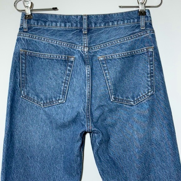 Reformation Julia Crop High Rise Cigarette Straight Leg Denim Jeans Milo Wash 25 - Picture 6 of 16